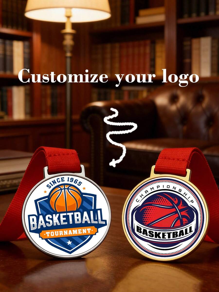 1pc Personalized Custom Metal Medal, Made Of Zinc Alloy, Personalized Medal With Uploaded Design/Picture/Logo, Competition Medal, Sports Event Marathon Honor Commemorative Medal, Can Be Used As An Incentive Gift, Includes Hanging Cord, Small And Exquisite, Engraved With Beautiful Patterns, High-Quality, Modern Style, Customization Service, Personalized Design, Unique Ideal Gift, Suitable For Him/Her, Family, Friends