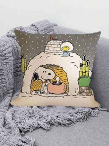 史努比卡通动漫抱枕，宿舍装饰，卧室床头板，客厅沙发靠垫，抱枕，房间靠垫，学生节礼物，史努比卡通动漫抱枕套，可爱抱枕，卡通靠垫，沙发靠垫套，家居抱枕，客厅沙发靠背，装饰性方形床头抱枕，生日派对装饰品，聚会时赠送亲朋好友的小礼物 - 彩色 - 查看 2