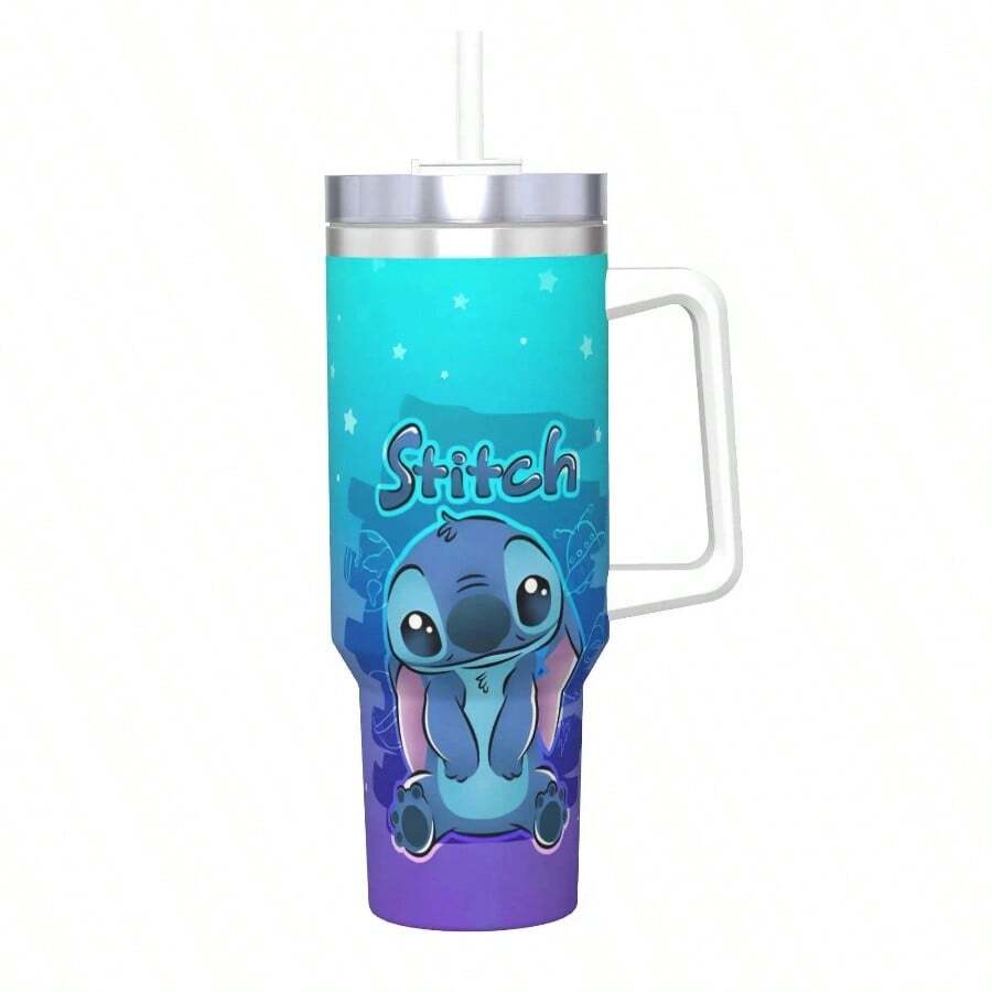 Lilo And Stitchs Tumbler Vacuum Insulated Cartoon Thermal Cup Stainless Steel Double Wall Mugs Bottle, 40oz - 4 + 均碼 - 查看 1