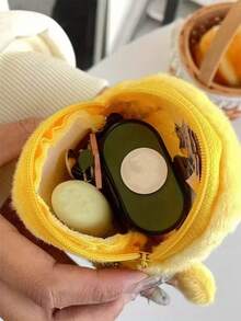 卡通设计可爱女士多功能毛绒小钱包钥匙包轻便拉链现金身份证信用卡口袋小巧钱包短款钱包时尚现代旅行生日礼物周年纪念情人节可爱女士女孩女士男女钱包小包搞笑礼物新奇礼物趣味礼物礼品袋礼物毛绒钥匙扣女士钱包迷你钱包零钱包 - 彩色 - 查看 4