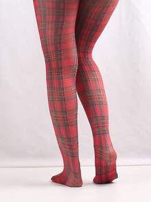 1pc Spring & Autumn Thin Pantyhose For Women, Lip, Plaid, Star Print Tights Leggings - Multicolor - View 21