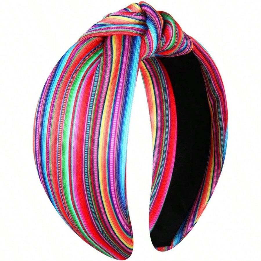 Cinco De Mayo - Diadema para mujer, diadema mexicana, colorida, piata, cactus, chile, pimienta, diadema anudada, accesorios para el cabello, accesorios para fiestas estilo 6 - Estilo 6 - Ver 1