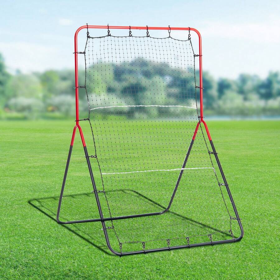 Baseball And Softball Rebounder Net, 3 X 4.5 Ft PitchBack Baseball Pitching Nest, 3-Way Baseball, Softball Pitchback Net, Fielding Trainer, Bounce Back Net For Fielding/Throwing Practice - 3 X 4.5 Ft - View 1