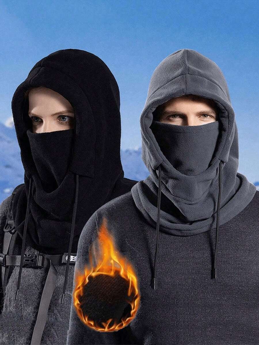 Balaclava Masker Wajah Musim Dingin Tahan Angin Masker Ski Bulu Hangat Unisex untuk Cuaca Dingin, Sepeda Motor, Sepeda, dan Penghangat Leher - MultiWarna - View 1