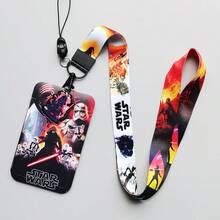 Star Wars 一套星球大战证件卡套挂绳和卡通钥匙扣，耐用ABS材质，包含阿纳金和阿纳金图案，适用于学生证和交通卡。 - 彩色 - 查看 4
