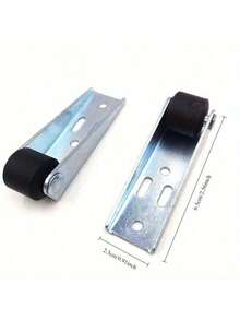 4个重型防下垂门轮 - 360°旋转抛光金属脚轮，适用于入口大门 | 商用和住宅地面支撑 | 易于安装的承重五金件（耐用表面处理）