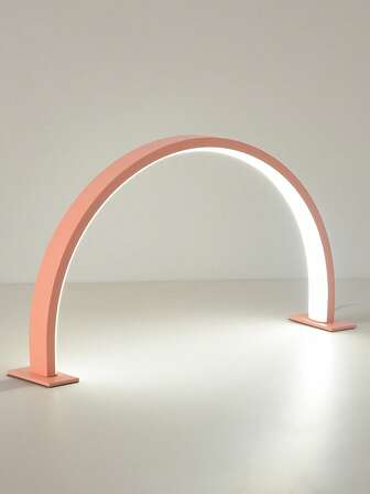 1 pieza Luz de anillo LED, adecuada para belleza y fotografía - Forma de media luna, alimentada por USB, 2 opciones de color (blanco/rosa), luz de relleno multifuncional para salón, uñas, pestañas y fotografía de productos