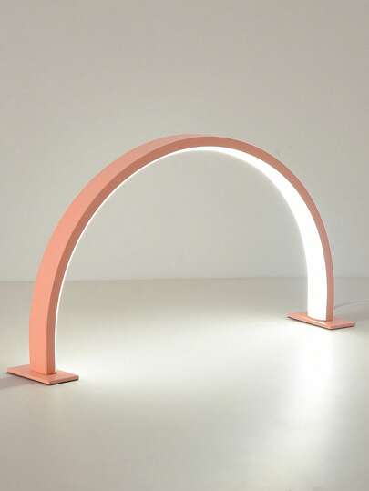 1pc LED Ring Light, Suitable For Beauty And Photography - Half-Moon Shape, USB Powered, 2 Color Options (White/Pink), Multi-Functional Fill Light For Salon, Nail, Eyelash And Product Shooting