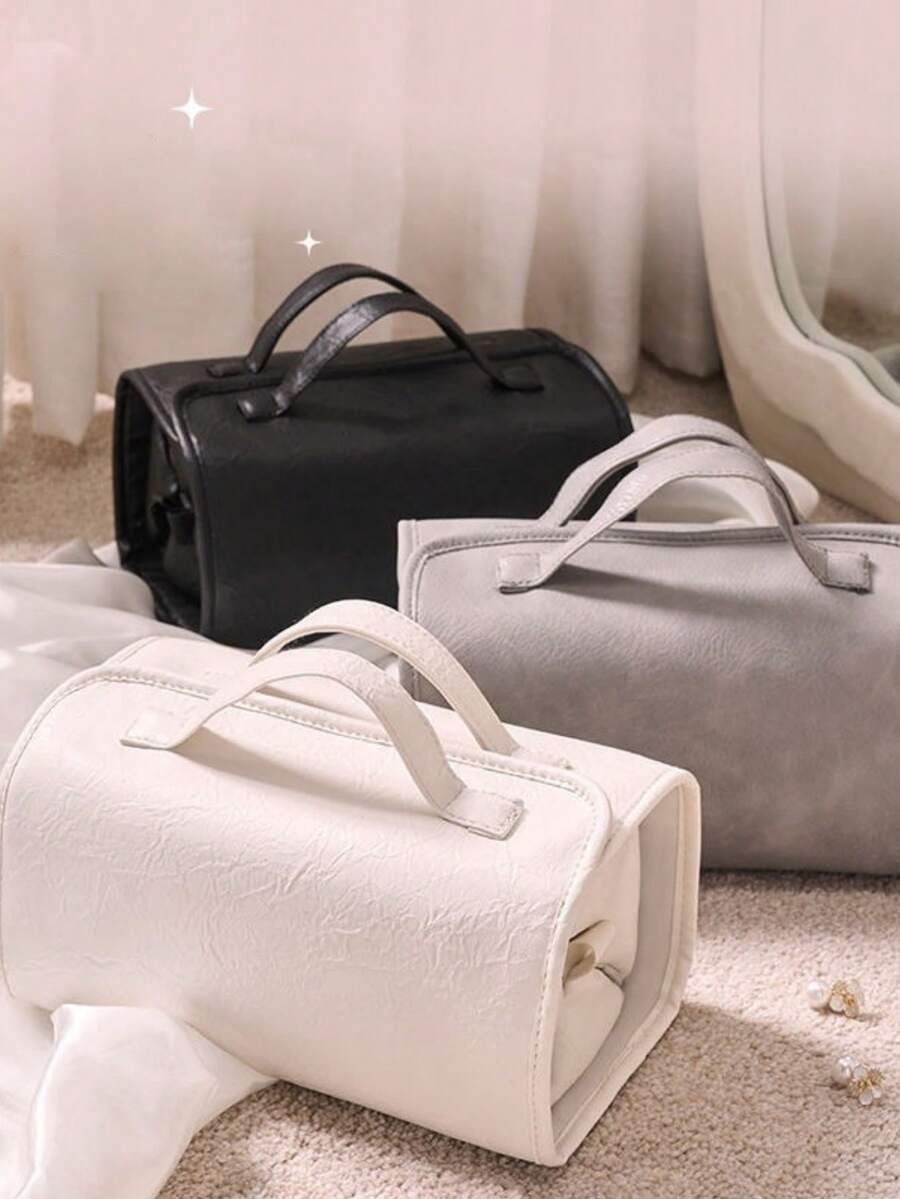 女士旅行洗漱包，便携式悬挂式化妆收纳包，旅行化妆刷套装及化妆品配件 - 彩色 - 查看 1