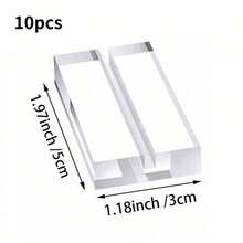 透明亚克力桌卡架，婚礼桌号亚克力卡片展示架 - 無色 - 查看 13