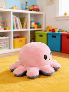 Double-Sided Flip Octopus, Expression Can Be Reversed, Soft,Gifts For Mom,Home Decor,Premium Set,Gifts,Best Friend Gifts Women,Best Friend Gifts,Bulk Gift Items,Office Decor,Office Desk Accessories,Decor,Mini Stuff - Hồng đến xanh đậm - Xem 4