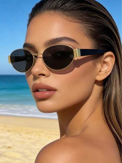 1/2pcs Retro Metal Frame Sunglasses, UV Protection Stylish Unisex Sunglasses, Fashionable Accessory For Parties And Daily Wear, Ideal Valentine's Day Gift