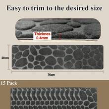 1/7/15pcs Anti-Slip Stair Treads, Self-Adhesive, Suitable For Indoor Wooden Stairs, Comfortable Noise Reduction, Suitable For Children, Elderly And Pets, Home Decor Stair Mats, Warm And Anti-Slip In Winter, Washable And Reusable, Size: 20*76 Cm / 7.9*29.9 In - 55*19 Cm / 21.65*7.5 In - Multicolor - View 5