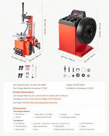 Cambiador de neumáticos eléctrico duradero Cambiador de neumáticos Equilibrador de neumáticos con eje de 18 - neumáticos con eje de 18 - Ver 7