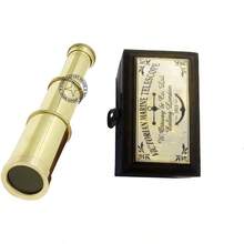 Brass Maritime Telescope Marine Brass Spyglass Binoculars 6 Inch Best with Wood Box KJGJ - inicial - Ver 3
