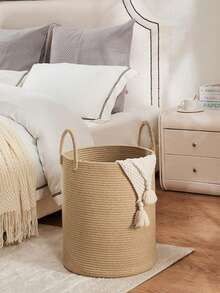 1个可折叠大容量洗衣篮，防水可折叠衣物收纳篮，带提手，防尘收纳袋，适用于脏衣服、毛巾、玩具、浴室用品、客厅用品、宿舍用品、床上用品、杂物等。 - 彩色 - 查看 2