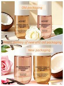 1 Bottle Floral Fragrance Mist Gift Set, Alcohol-Free, Long-Lasting Scent, Infused With Natural Essential Oils, Provides A Soothing Aromatherapy Experience. Compact And Portable Design, Blending Coconut Cream, Rose And Essence, Emits A Fresh Oriental Aroma, Ideal For Home And Bedroom. - Fragrance - View 3