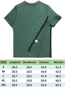 URRU Men's Post Shoulder Surgery Shirts Recovery Full Tear Away Short Sleeve Snap Chemo Shirts For Port Access - Olive Green - View 4
