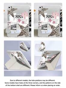 Leopard Print & Starry Sky Pattern Tablet Protective Case, Compatible With Ipad Air 11" M3 2025/M2 2024, IPad Air 5th Gen 2022, IPad (A16) 11" 11th Gen 2025, Galaxy Tab, Kindle Paperwhite 12th Gen 2024. Transparent Back Cover, Fashionable Pattern Protective Case With Auto Sleep/Wake Function And Air Cushion Protection, Suitable As A Gift And Office Supply. - Multicolor - View 6