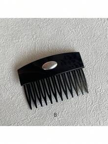 1pc Korean Fashion Inverted Hair Comb, Simple Solid Color Hair Accessory For Bangs/Flyaways, Combs, Hair Comb - Multicolor - View 9