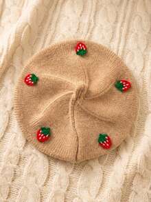 1 pieza Boina de bebé, Sombrero de fresa lindo, Sombrero de pintor para bebé recién nacido de 1 a 3 años, Accesorios exquisitos y lindos, Ropa de niño y niña, Suave, transpirable, cómodo, Colección de primavera/otoño, Accesorios para el cabello de bebé, Accesorios para el cabello de niña pequeña, Atuendos de primavera para niña pequeña, Adecuado tanto para el hogar como para salir, Regalos para bebés, Adecuado para fotografía turística, fiestas de vacaciones - Multicolor - Ver 15