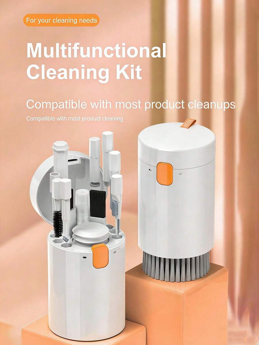 20 In 1 Cleaner Kit,7 In 1, Multifunctional Cleaner Kit For Electronic Devices, 2 In 1, Keyboard Cleaning Brush, Headphones Cleaner Kit For AirPods, Multi-Tool For Cleaning Laptop, Earbuds, Camera, Cellphones - White - View 1