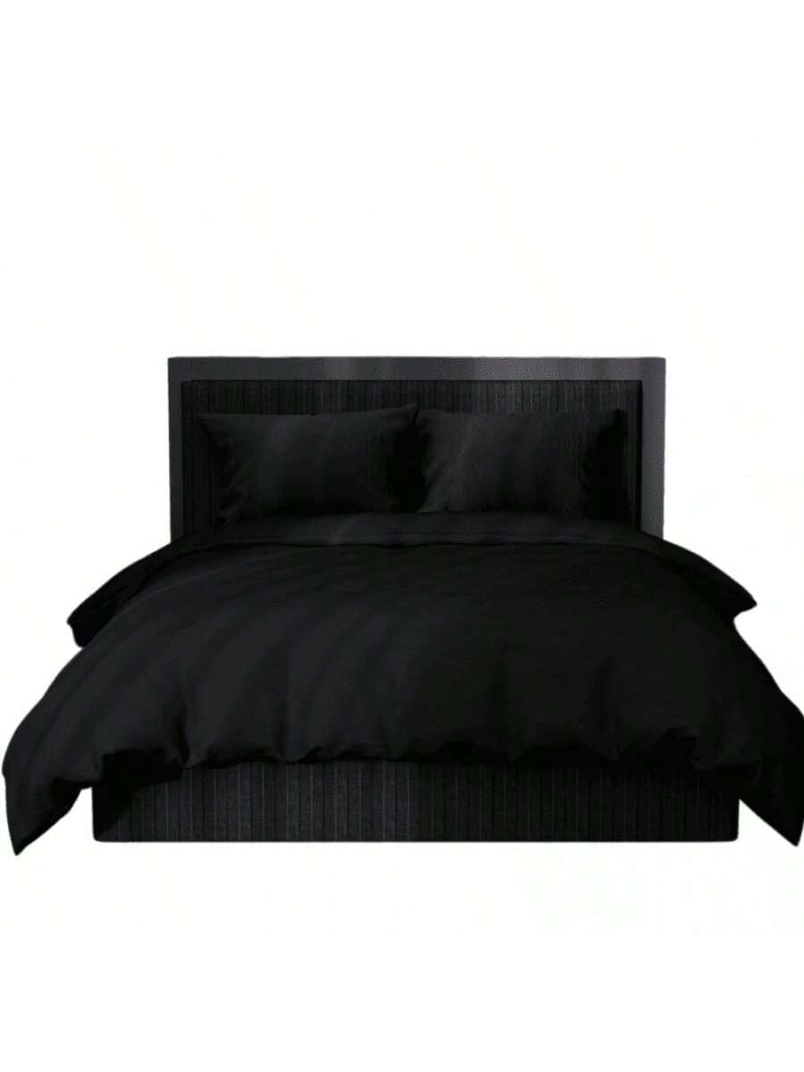 Kit de funda nórdica monocromática GB Coor Negro de alta durabilidad de 220cm*220cm