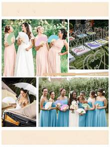 个性化雕花婚礼纸扇，定制多色折叠婚礼手扇，复古婚礼折扇，定制婚礼礼物，婚礼派对扇，伴娘便携式婚礼用品，婚礼宾客派对折扇，生日派对扇，小礼物，节日礼物 - 彩色 - 查看 8