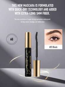 Kiss me KissMe Heroine 纤长卷翘睫毛膏 超强防水 #01 黑色 6克/0.21盎司 | 防水、纤长、卷翘睫毛膏 | 防晕染配方，超强抗泪、汗、水、油和磨损 | 蕴含卷翘定型成分和记忆聚合物，令睫毛全天保持卷翘上翘
