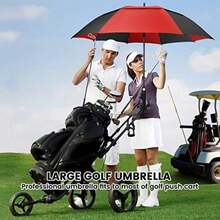 ZOMAKE - Paraguas de golf grande para lluvia resistente, paraguas de golf grande a prueba de viento, 130 cm, 137 cm, 158 cm y 173 cm(Negro, Rojo 54 pulgadas) - Multicolor - Ver 7