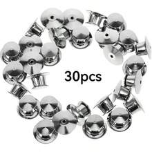 10Pcs / 30PCS Locking Pin Back Locking Pin Keeper Clasp, Metal Pin Backing For Brooch Enamel Lapel Pin Lock DIY Brooch Badge Pin Back Supplies - Silver - View 9