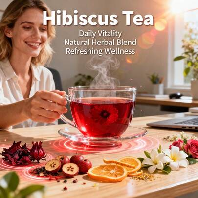 Hibiscus Tea Bags, Herbal Hibiscus Tea, Nettle Tea, Health Benefits, Dried Hibiscus Flowers, Blood Pressure Lowering Tea, Caffeine Free, Sugar Free (1 Bag/30 Tea Bags), Healthy Tea, Healthy Drink, Herbal Infusion, Natural Flavors, Caffeinefree