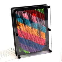 3D Knitting Art Board Toy, Sensory DIY Hand Imprint Needle Painting Set, Creative Stress Relief Fun Gift, Suitable For Birthday And Party, Multi-Color Rainbow Toy, Thanksgiving & Easter Gift, Perfect Birthday Gift For Boys And Girls, Back To School Reward - Multicolor - View 2