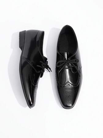 Zapatos de vestir de diseño minimalista y punta fina para adolescentes