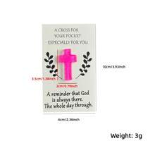 6 pièces /12 pièces Pendentif croix Carte de bénédiction de poche Souvenir populaire pour la famille et les amis Cadeau parfait pour Noël, Thanksgiving, Nouvel An et les moments sacrés de la vie Cadeau de souvenir de fête Conception élégante et colorée Éléments décoratifs de croix - Multicolore - Voir 2