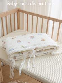 1件装婴儿床围，柔软加厚床栏保护垫，防止宝宝磕碰，ins风婴儿床衬垫，一体式多尺寸防撞垫，拼接婴儿床围栏，床围面料，婴儿床上用品套装 - 雲之夢 - 查看 6