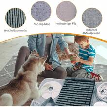 Snuffle Dogs Iteractive Dog Puzzle Used Training Stress This Sniffing Effectively Slows Your Dog's Eating Pace. Suitable Indoor And Outdoor Use. Gray 26x 17 Inches - Gray - View 8