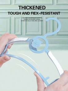 10/20 piezas Perchas de plástico ajustables y expandibles para ropa de bebé, perchas antideslizantes para niños, adecuadas para ropa de recién nacidos y niños - Celeste - Ver 4