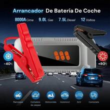 Arrancado Bateria Portatil Auto8000a Cargador Coche Inflador - Por defecto - Ver 2