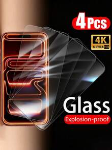 Bộ 4 miếng kính cường lực tương thích với iPhone 17/17 Pro/17 Pro Max/ 17Air/16/16 Plus/16 Pro/16 Pro Max/15/14/13/12/11 Pro Max/X/XS XR/Mini/14 Plus. Miếng dán bảo vệ màn hình tương thích với iPhone 14 15 Pro Max. Phụ kiện bảo vệ màn hình bằng kính cường lực, thích hợp sử dụng hàng ngày, văn phòng, nhà. Chống nước, chống sốc, chống rơi, chống trầy xước. - Trong sáng - Xem 9