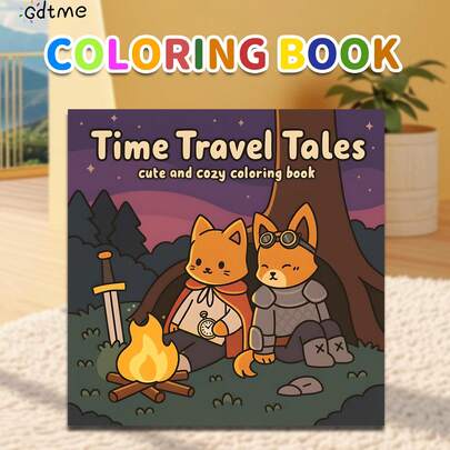 Cute Animal Adventure Story Coloring Book: Fun Adventures, Mischief, Crime Scenes, 24 Pages Of Relaxing Illustrations, Stationery Space For Coloring, Suitable As Gift For Women, Christmas Gift, New Year Gift, Art Supplies