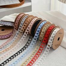 1 Rollo de 900cm de Cinta de Encaje con Corazones Huecos, Cinta para Empaquetar Pasteles, Cinta Decorativa para Ramos de Flores del Día de San Valentín - Multicolor - Ver 5