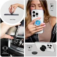 - Empuñadura para teléfono con Soporte expandible, Agarre calcomanía, Esmalte pétalo frenesí(Aullido) - Multicolor - Ver 6