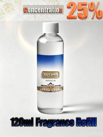 120ml Ritz Carlton Fragrance Refill (25% Concentration): Multi-Use For Reed Diffuser Sticks, Aromatherapy Machine, Humidifier & Car Aromatherapy | Long-Lasting Lavender/Vanilla Scent For Home/Office/Bathroom | Ideal For Candle DIY, Massage Oil & Skin Care | Natural Plant Extract, Non-Alcoholic & Travel-Friendly