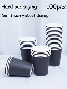 Set di piatti di carta monouso a tema nero, include piatti di carta da 9 pollici e 7 pollici, tovaglioli. Adatto per club, feste, picnic, matrimoni, riunioni di famiglia e forniture per feste. Applicabile anche per cucina, sala da pranzo e decorazione per feste. Questo è un set di piatti di carta e stoviglie monouso per ricevimenti. Disegno per feste di matrimonio. - Multicolore - Visualizzare 10