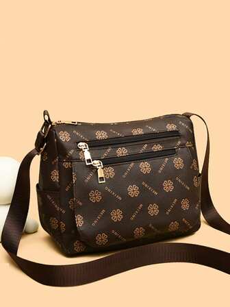 时尚多口袋男士单肩斜挎包，适合户外、休闲、旅行、购物，可装手机、雨伞、钥匙、硬币、卡片等，冬季适用。