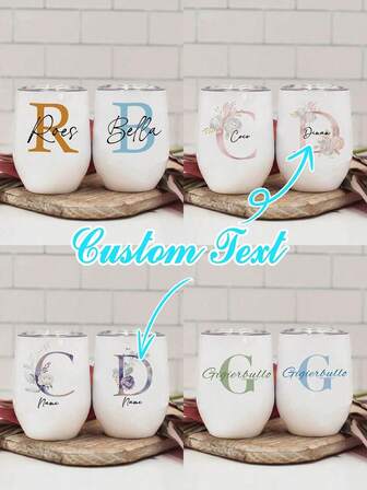 1pc Custom Coffee Cup, Personalized Name, Insulated Coffee Tumbler, Travel Mug, Customized Thermal Cup, Birthday Gift, Bridesmaid Gift, Mother's Day Gift, Father's Day Gift, Graduation Gift, Stainless Steel, Insulated Straight Tumbler, Weekend Gift For Him/Her, For Loved Ones, Friends, Spouse, Multi-Functional