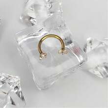 1件/3件/4件装 Y2K 风格 16G 马蹄形鼻中隔环，含穿刺工具，316L 不锈钢材质，低过敏性，镶嵌立方氧化锆，外螺纹设计，适用于鼻部、耳软骨、唇部、耳屏等部位，男女皆宜，是万圣节、感恩节、圣诞节、生日的理想礼物。 - 彩色 - 查看 6