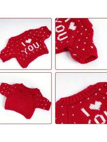 2件装节日豚鼠毛衣，豚鼠针织衫，雪貂针织套装，小型动物冬季圣诞节服装（情人节），节日宠物服装，季节性宠物服装，可爱动物毛衣，节日宠物毛衣，舒适宠物套装，保暖动物针织衫，宠物节日毛衣，小型宠物爱好者，动物爱好者 - 彩色 - 查看 5