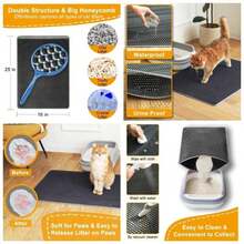 Tapete para para gatos gris, 25x 16 pulgadas - Gris: pequeño 25 x 16 pulgadas + 1 count (Pack of 1) - Ver 1